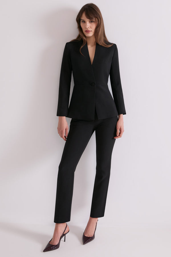 Clarence Black Performance Tailoring Trousers - Libby London