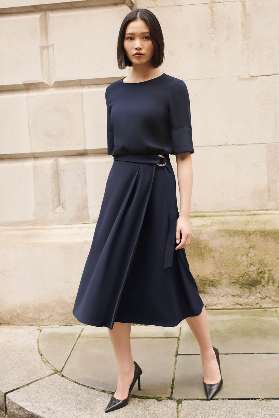 Hamble Navy Skirt