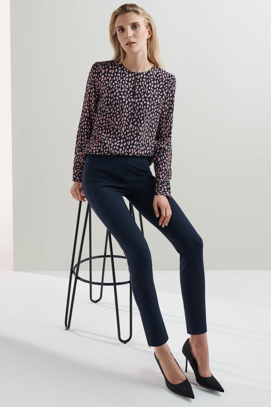 Keats Navy Ponte Trousers