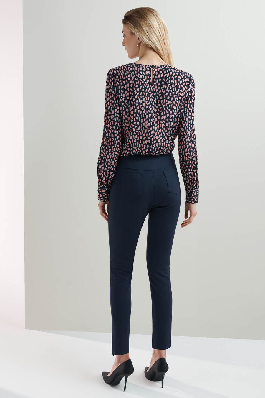 Keats Navy Ponte Trousers