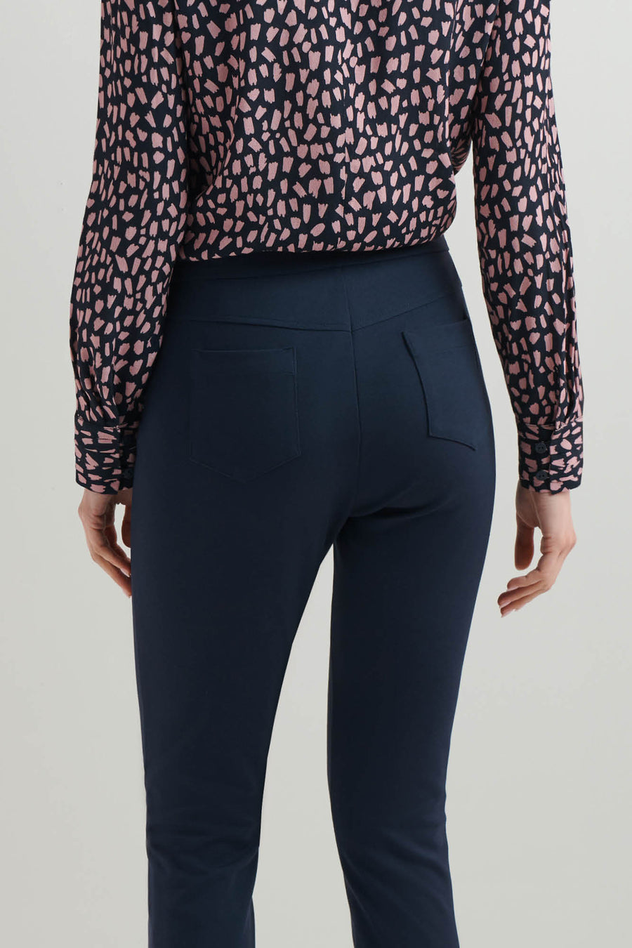 Keats Navy Ponte Trousers