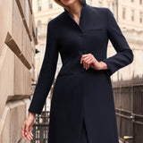 Cambridge Navy Wool Blend Coat