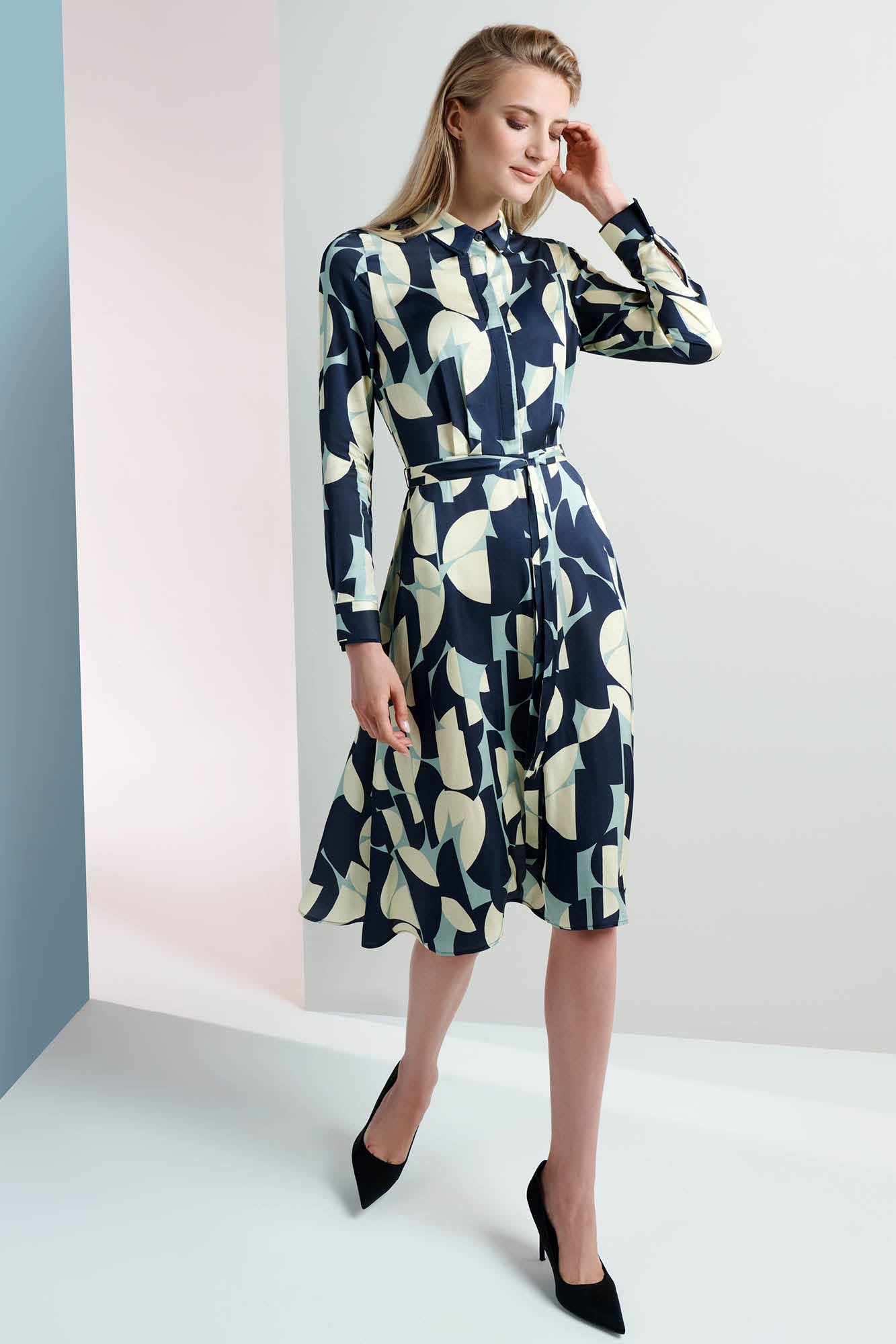 Clerkenwell Arc Print Shirt Dress