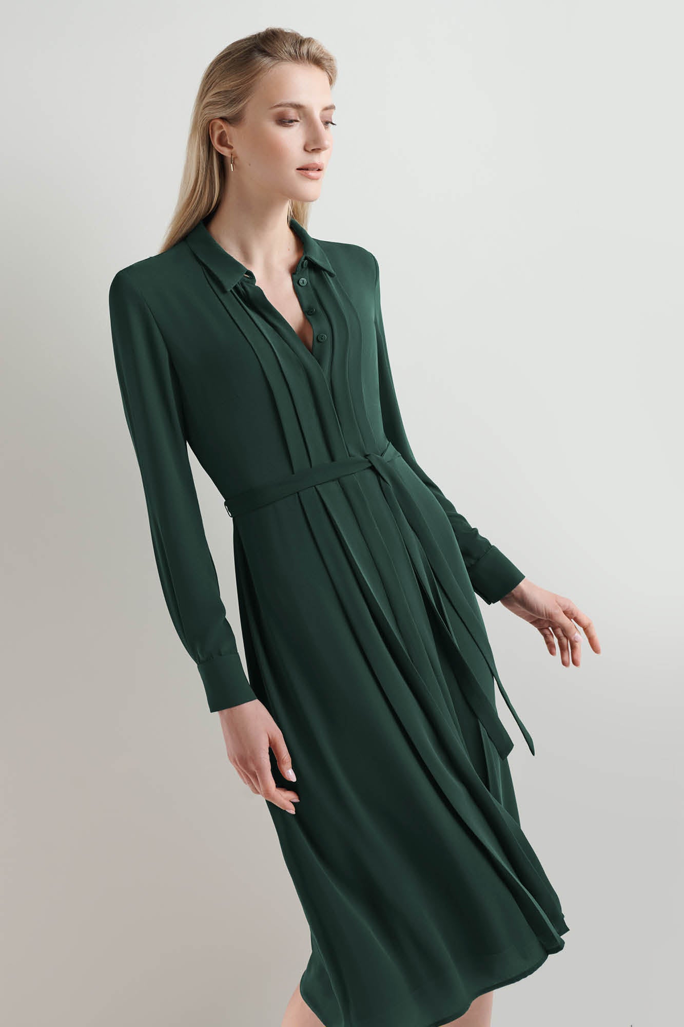 Wicklow Green Shirt Dress