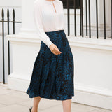 Kirby Azure Ocean Print Skirt