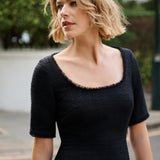 Pearson Black Jacquard Dress