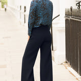 Ravello Azure Ocean Print Top