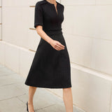 Austin Black Jacquard Dress