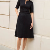 Austin Black Jacquard Dress