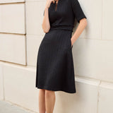 Austin Black Jacquard Dress