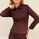 Scarlett Russet Jacquard Skirt