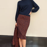 Scarlett Russet Jacquard Skirt