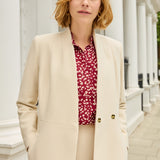 Cheltenham Cream Wool Blend Coat