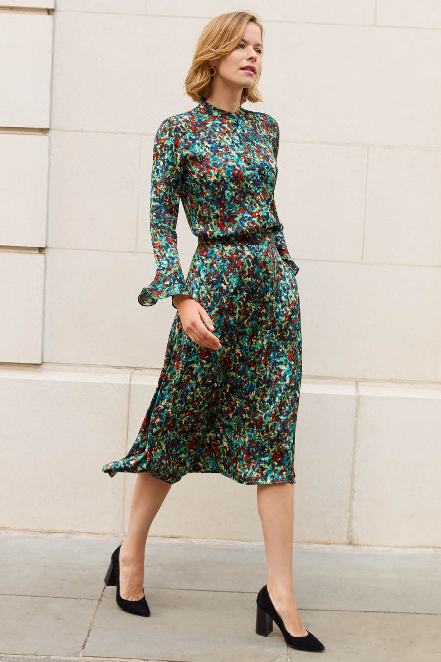 Felsham Monet Print Skirt