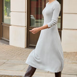 Maddy Grey and Ivory Knit Dress