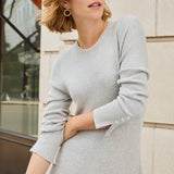 Maddy Grey and Ivory Knit Dress