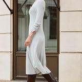 Maddy Grey and Ivory Knit Dress