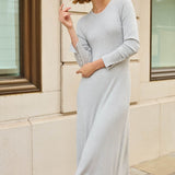 Maddy Grey and Ivory Knit Dress