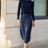 Knebworth Navy Skirt