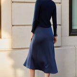 Knebworth Navy Skirt