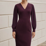 Geneva Aubergine Dress