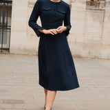 Hemsworth Navy Jacquard Dress