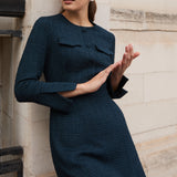 Hemsworth Navy Jacquard Dress