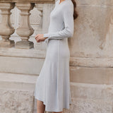 Maddy Grey and Ivory Knit Dress