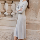 Maddy Grey and Ivory Knit Dress