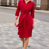 Oxberry Red & Rose Pink Dress