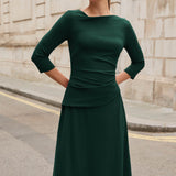 Purbrook Green Jersey Twill Dress