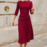 Purbrook Red Jersey Twill Dress