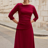 Purbrook Red Jersey Twill Dress
