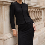 Badminton Black Jacquard Jacket