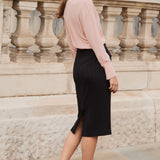 Bletchley Black Jacquard Skirt