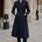Cheltenham Navy Cashmere Blend Coat