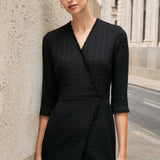 Bristol Black Jacquard Dress