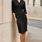 Bristol Black Jacquard Dress