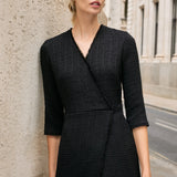 Bristol Black Jacquard Dress