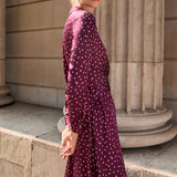 Hampshire Aubergine Spot Print Dress