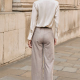 Longleat Oatmeal Cashmere Blend Trousers