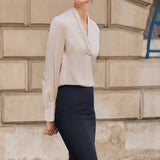 Scarlett Navy Performance Tailoring Skirt