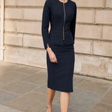 Scarlett Navy Performance Tailoring Skirt