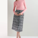 Arosa Houndstooth Jacquard Skirt