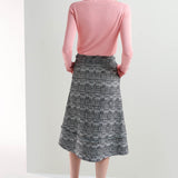 Arosa Houndstooth Jacquard Skirt
