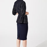 Suzy Navy Boucle Skirt
