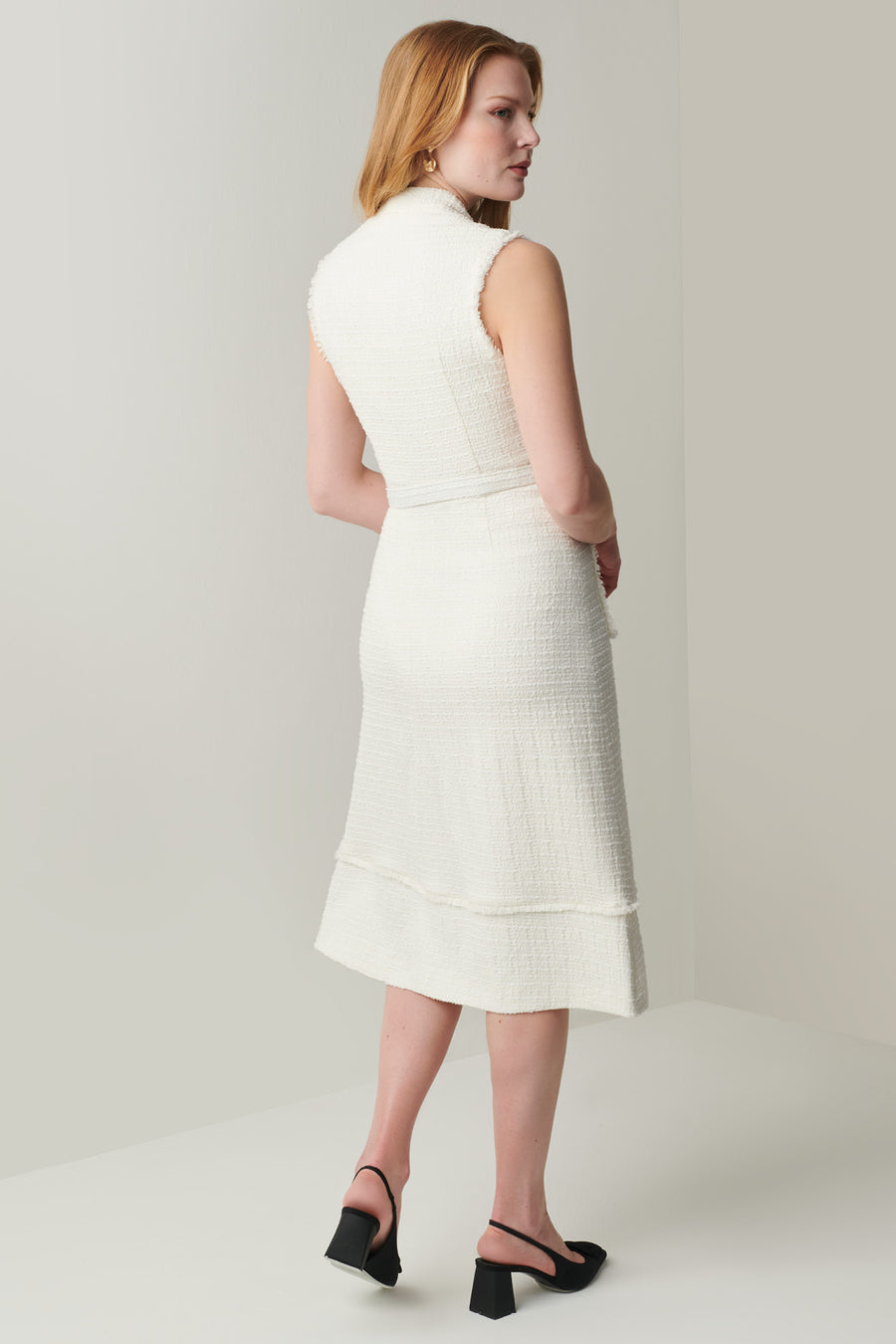 Brooklyn Ivory Jacquard Dress