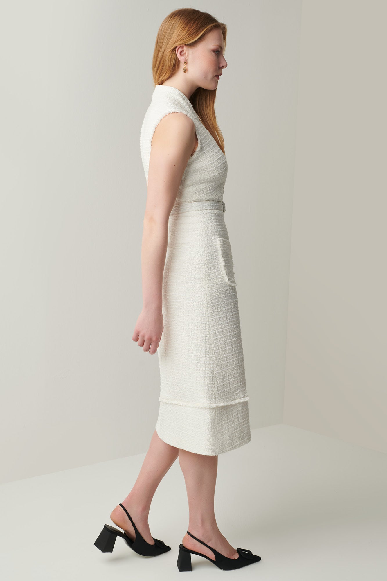 Brooklyn Ivory Jacquard Dress - Libby London Brooklyn Ivory Jacquard Dress - Libby London