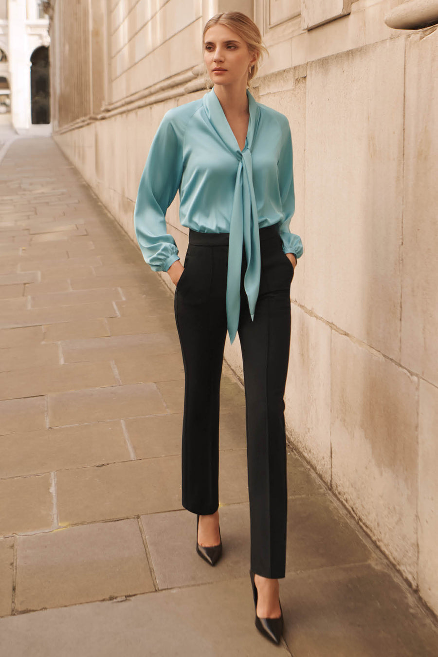Wellow Sky Blue Blouse