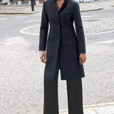 Cambridge Navy Wool Blend Coat